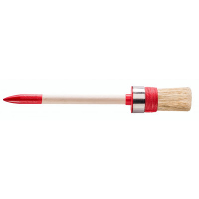 Круглая кисть HARDY 40 мм, смешанная щетина 47 мм, красная деревянная ручка 0210-024710