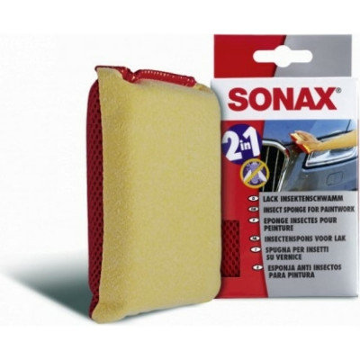Универсальная мягкая двусторонняя губка для удаления насекомых Sonax 426100