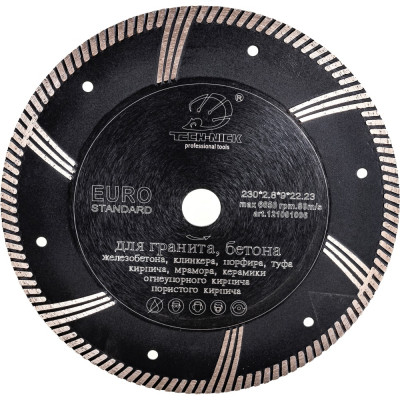 Турбо алмазный диск по граниту TECH-NICK EURO STANDART 121001006