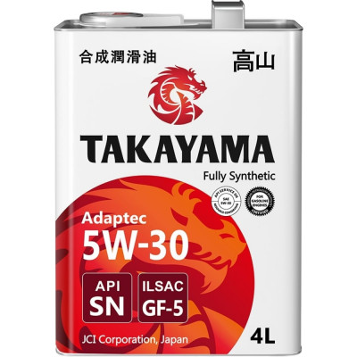 Синтетическое моторное масло TAKAYAMA SAE 5W30 ILSAC GF 5 API SN 605043