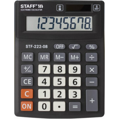 Компактный настольный калькулятор Staff PLUS STF-222 250418