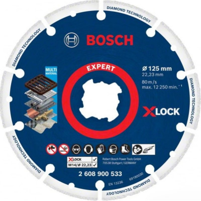 Алмазный диск по металлу Bosch X-LOCK 2608900533