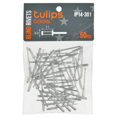 Вытяжные заклепки Tulips Tools 3.2х11 мм 50 шт. IP14-301