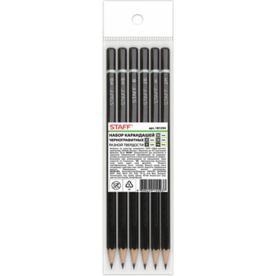 Чернографитные карандаши Staff 181254