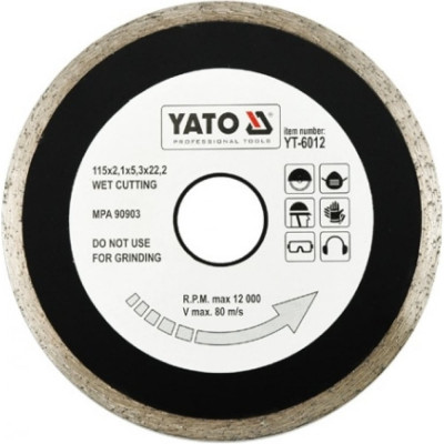 Отрезной алмазный диск YATO YT-6012