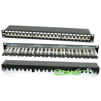 Экранированная патч-панель Hyperline PP2-19-24-8P8C-C6A-SH-110D 48584