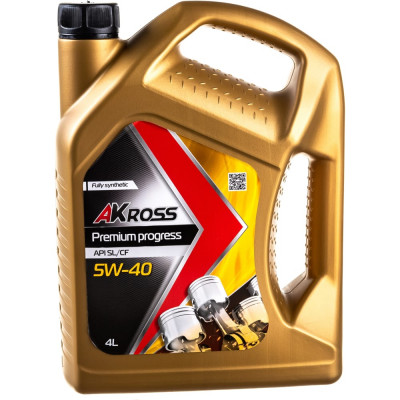 Моторное синтетическое масло AKross PREMIUM PROGRESS 5W-40 SL/CF AKS0013MOF