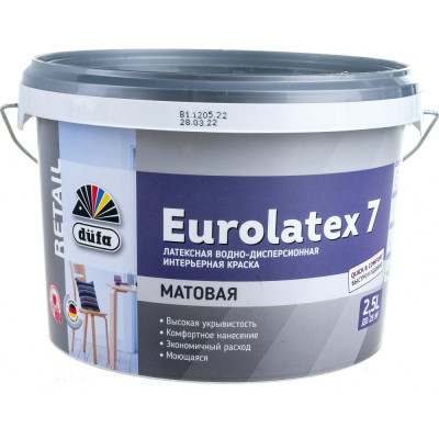 Вододисперсионная краска Dufa Retail EUROLATEX 7 Н0000003407