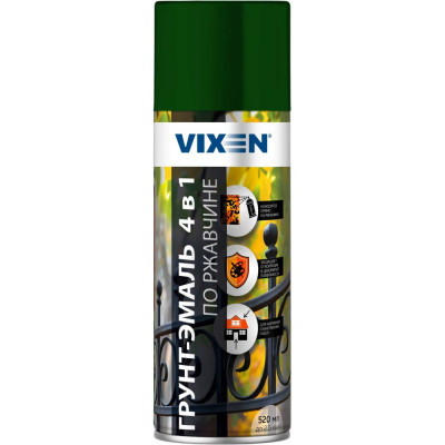 Аэрозольная грунт-эмаль по ржавчине Vixen VX-518017 VX-516005