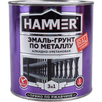 Эмаль-грунт по металлу Hammer ЭК000133631