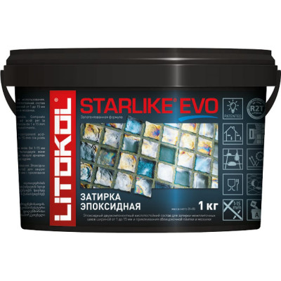 Эпоксидный состав для укладки и затирки мозаики LITOKOL STARLIKE EVO S.115 GRIGIO SETA 485150002