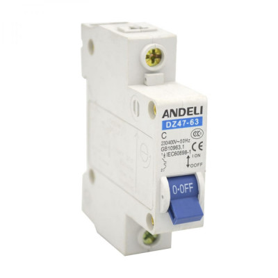 Автоматический выключатель ANDELI DZ47-63 ADL01-057