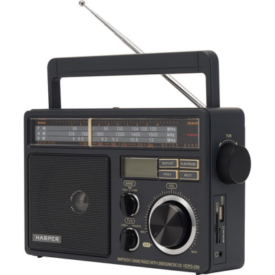 Портативный радиоприемник Harper HDRS-099 black H00000444