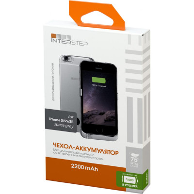 Чехол-аккумулятор для iPhone 5/5S/SE Interstep 45544