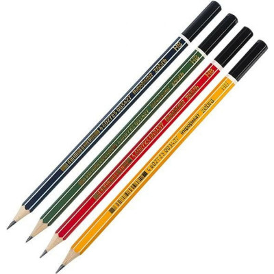 Заточенный шестигранный чернографитный карандаш INFORMAT ZEBRA PLNBZ-HB