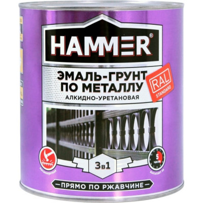 Эмаль-грунт по металлу Hammer ЭК000133633