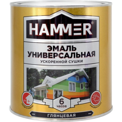 Универсальная эмаль ускоренной сушки Hammer ЭК000135042