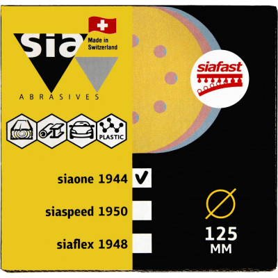 Шлифовальный круг Sia Abrasives siaone 1944 so50-125-8-240