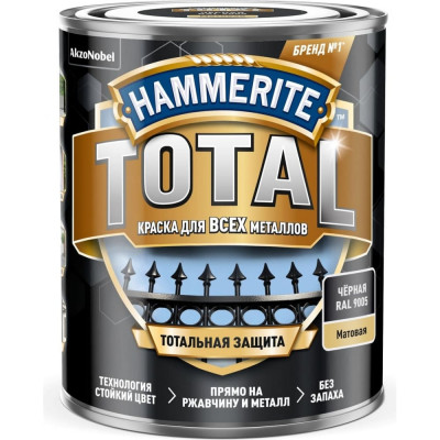 Краска для всех видов металлов по ржавчине Hammerite TOTAL 5576002