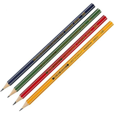 Заточенный шестигранный чернографитный карандаш INFORMAT ZEBRA PGNBZ-HB