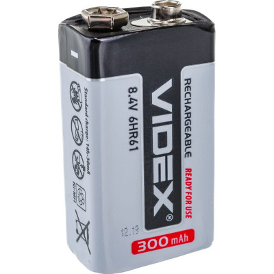 Перезаряженный аккумулятор Videx 6HR61 VID-6HR61-300