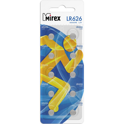Щелочная батарея Mirex 23702-LR626-E10