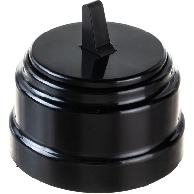 Одноклавишный тумблерный выключатель BYLECTRICA серия РЕТРО А110-2203 черный
