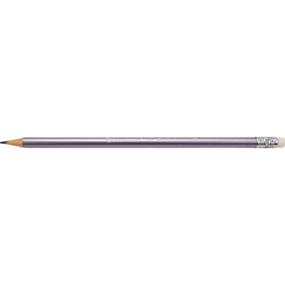 Заточенный круглый чернографитный карандаш SCHOOLFORMAT METALLIC КЧ14-HB
