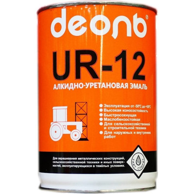 Быстросохнущая эмаль для автомобиля Деоль UR-12 UR12R1