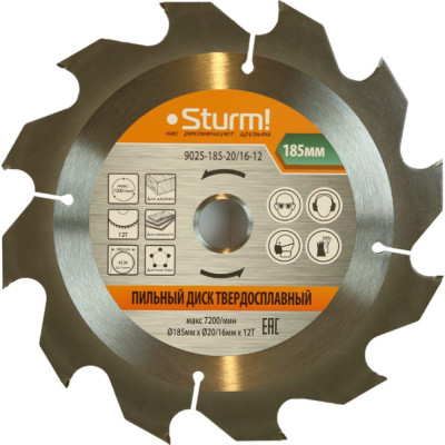 Пильный диск Sturm 9025-185-20/16-12