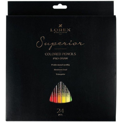 Набор цветных карандашей LOREX PRO-DRAW Superior LXCPPD24-SP