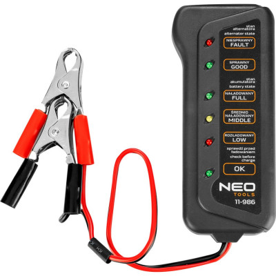 Тестер нагрузки и заряда аккумулятора NEO Tools 11-986