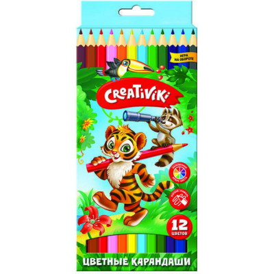Набор цветных карандашей Creativiki КЦ12КР