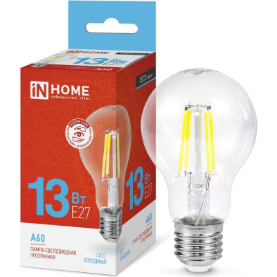 Светодиодная лампа IN HOME LED-A60-deco 4690612035628