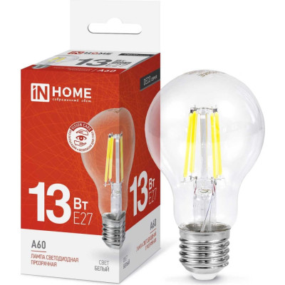 Светодиодная лампа IN HOME LED-A60-deco 4690612035604
