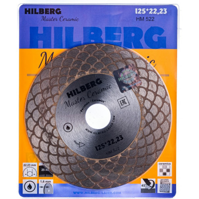 Отрезной алмазный диск Hilberg Master Ceramic HM522