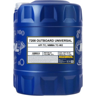 Минеральное моторное масло MANNOL OUTBOARD UNIVERSAL 2Т 1451
