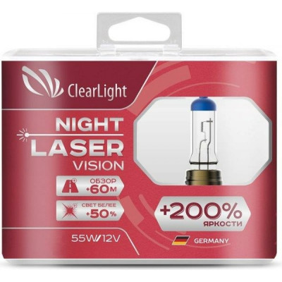 Комплект ламп Clearlight Night Laser Vision +200% Light MLH11NLV200