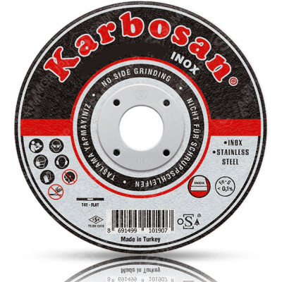 Отрезной диск по нержавеющей стали Karbosan INOX 10200