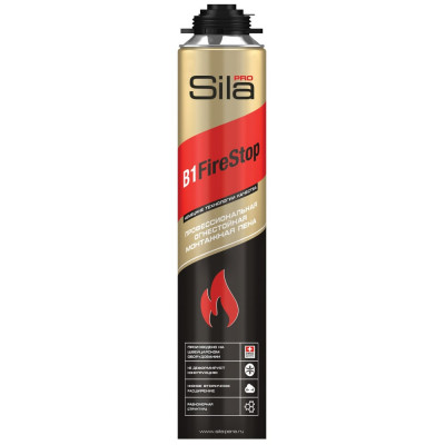 Огнестойкая профессиональная монтажная пена Sila Pro B1 Firestop SPFR45