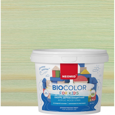 Лазурь NEOMID Bio Color For Kids Н-BCFK-0,75/мятн