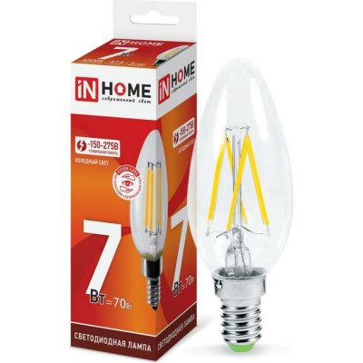 Светодиодная лампа IN HOME LED-СВЕЧА-DECO 4690612029665