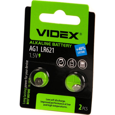 Щелочная-алкалиновая батарейка Videx VID-AG01-2BC