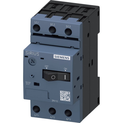 Автоматический выключатель для защиты электродвигателя Siemens 3RV10110CA10