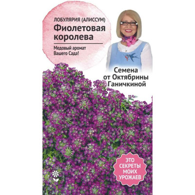 Лобулярия-алиссум семена ОКТЯБРИНА ГАНИЧКИНА Фиолетовая королева 119035