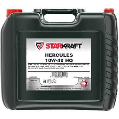 Моторное масло STARKRAFT HERCULES 10W-40 HQ HQ0018020