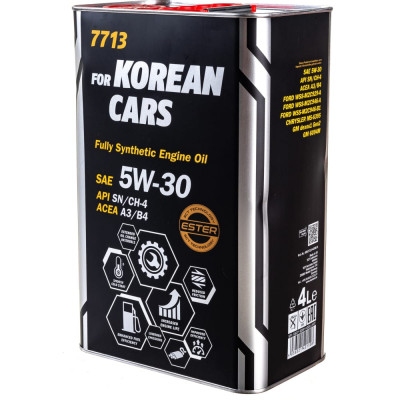 Синтетическое моторное масло MANNOL O.E.M. FOR KOREAN CARS 5W-30 Metal 7030