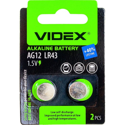Щелочная-алкалиновая батарейка Videx VID-AG12-2BC