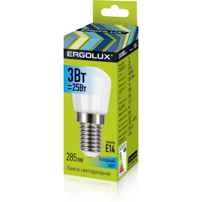Светодиодная лампа Ergolux LED-T26-3W-E14-4К 14542