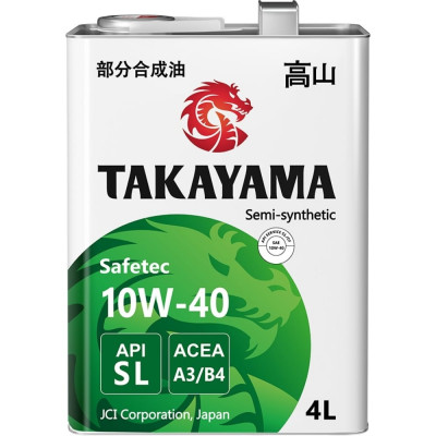 Моторное масло TAKAYAMA SAE 10W-40, API SL, ACEA A3/B4 605047